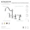 Kingston Brass KS3798PLBS Restoration Bridge Kitchen Faucet W/ Brass Sprayer, Nickel KS3798PLBS - alternate 2